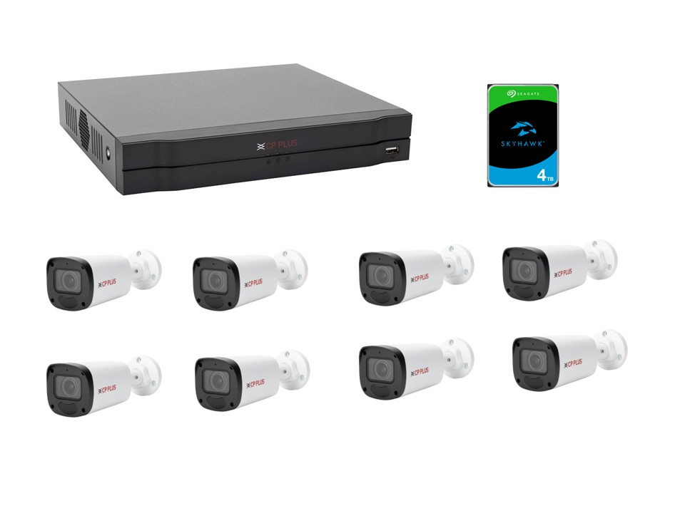 CP-UNS-8CAM40Z-P Sada kamerového systému 4.0 Mpix, včetně NVR s PoE switchem a HDD 4TB