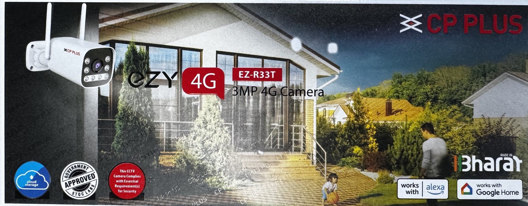 EZ-R33T 3.0 Mpix venkovní 4G (GSM) IP kamera s IR přísvitem, H.265, mikrofonem a reproduktorem