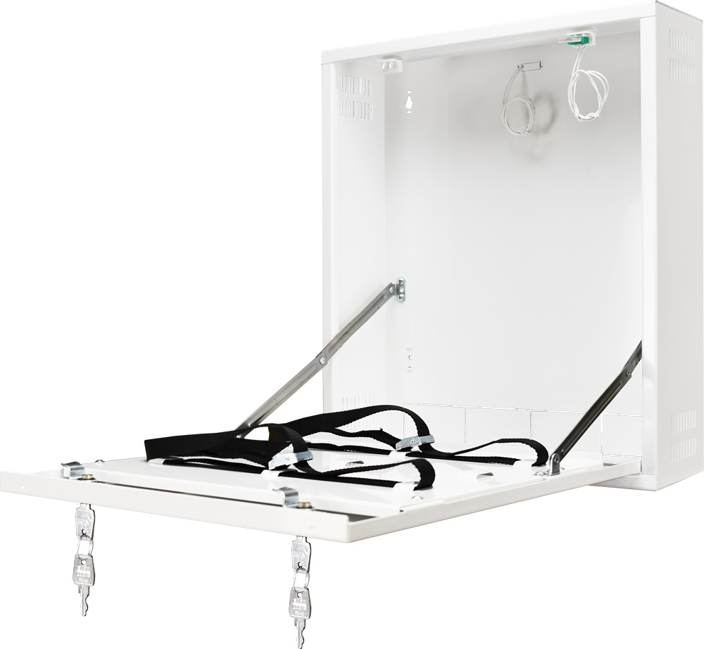 CP-PR-103 Uzamykatelná skříňka na zeď pro velké DVR / NVR rekordéry (bílá)