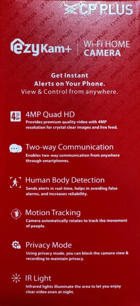 CP-E41Q 4.0 Mpix vnitřní IP kamera s IR přísvitem, Wi-Fi a PT funkcemi