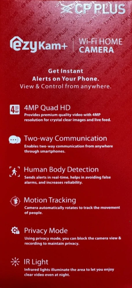 CP-E41Q 4.0 Mpix vnitřní IP kamera s IR přísvitem, Wi-Fi a PT funkcemi 