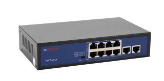 CP-DNW-HPU8H2-96-V2 Osmiportový 10/100 Mbps PoE switch s 2x 10/100 Mbps uplinkem