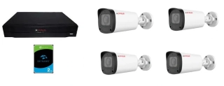 CP-UNS-4CAM40Z-P Sada kamerového systému 4.0 Mpix, včetně NVR s integrovaným PoE switchem a HDD 2 TB