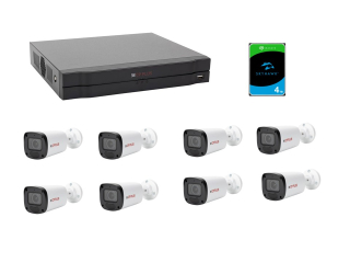 CP-UNS-8CAM40Z-P Sada kamerového systému 4.0 Mpix, včetně NVR s PoE switchem a HDD 4TB