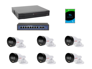 CP-UNS-6CAM20K-DL Sada kamerového systému 2.0 Mpix, včetně NVR, PoE switche a HDD 1TB