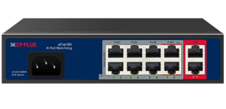 CP-ANW-HPU8G2-N12 Osmiportový 10/100 Mbps PoE switch s 2x 1000 Mbps uplinkem